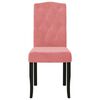 vidaXL Eetkamerstoelen 6 st fluweel roze
