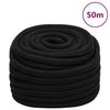 vidaXL Werktouw 20 mm 50 m polyester zwart