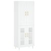 vidaXL Hoge kast 69,5x34x180 cm bewerkt hout wit