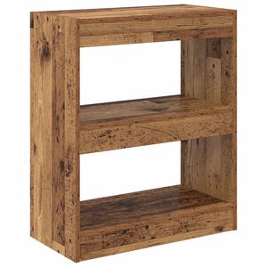 vidaXL Boekenkast 2-laags 60 x 30 x 72 cm Bewerkt hout Oudhout