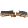 vidaXL Sofa-Sets met kussen 9 pcs Massief Acaciahout