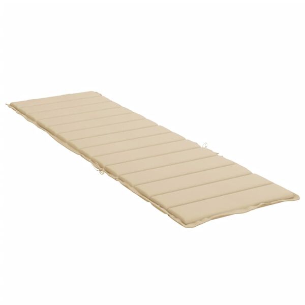 vidaXL Ligbedkussen 200x60x3 cm oxford stof beige