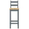 vidaXL Barstoelen 2 st massief grenenhout grijs