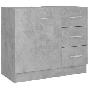vidaXL Wastafelkast 63x30x54 cm bewerkt hout betongrijs