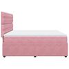 vidaXL Boxspring met matras fluweel roze 180x200 cm