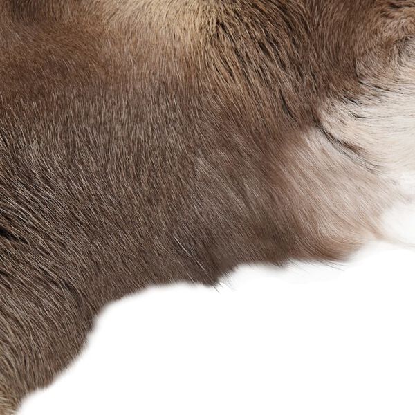 vidaXL Rendierhuid 80x130 cm gemengd grijs