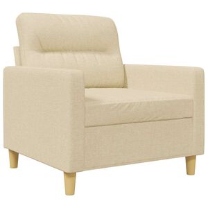 vidaXL Fauteuil 60 cm stof cr&egrave;mekleurig