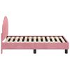 vidaXL Peuterbedframe met hoofdbord Roze 70 x 140 cm Fluweel