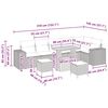 vidaXL Tuin Sofa Set met kussen met opslag met kussen 9 pcs Grijs