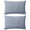 vidaXL Buitenkussens 60x40 cm gestreept marineblauw 2 st