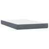 vidaXL Boxspring met matras en LED fluweel donkergrijs 120x220 cm
