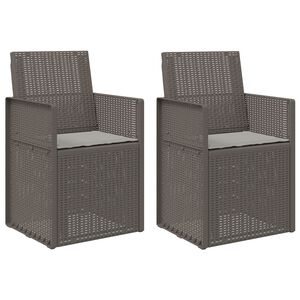 vidaXL Tuin Eetstoelen 2 pcs Lichtgrijs PP
