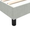 vidaXL Boxspring met matras fluweel lichtgrijs 100x210 cm