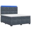vidaXL Boxspringbed met matras Donkergrijs 200 x 200 cm Fluweel