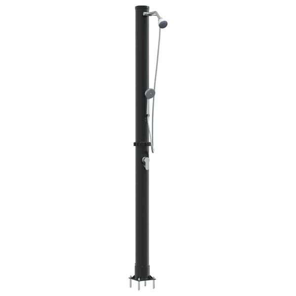 vidaXL Buitenzonne-douche Zwart 217 cm PVC en aluminium