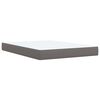 vidaXL Boxspring met matras kunstleer grijs 160x200 cm