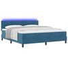 vidaXL Boxspring bed met hoofdeinde Donkerblauw 180 x 200 cm Fluweel
