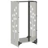 vidaXL Brandhoutrek 40x30x80 cm roestvrij staal