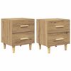 vidaXL Bed kast 2 pcs Artisan Eiken 40 x 35 x 47.5cm Bewerkt hout