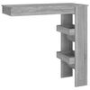 vidaXL Bartafel wandgemonteerd 102x45x103,5 cm bewerkt hout grijs