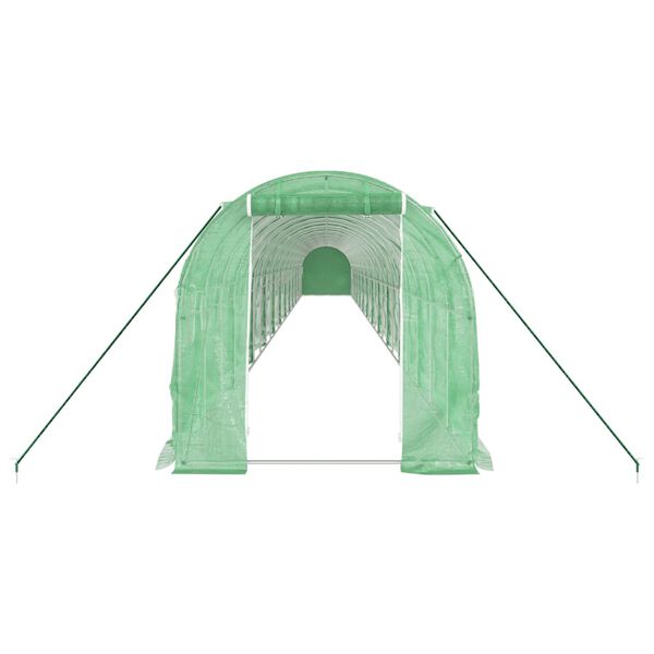 vidaXL Tuinkas met stalen frame 48 m&sup2; 24x2x2 m groen