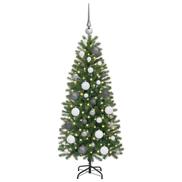 vidaXL Kunstkerstboom met 150 LED met standaard Groen 120 cm PE en PVC