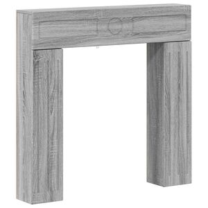 vidaXL Haardomlijsting Grijs Sonoma 102 x 18 x 100,5 cm Bewerkt hout