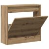 vidaXL Schoenenkast Artisan Eiken 60 x 21 x 57 cm Bewerkt hout