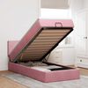 vidaXL Ottoman bed met matras 90x200cm fluweel roze