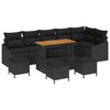 vidaXL Tuinbankenset 10 st Zwart poly rattan