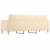 vidaXL Driezitsbank 210 cm stof cr&egrave;me