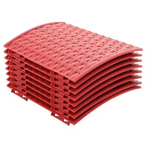 vidaXL Kerstboomrok Rood &Oslash; 65 x 24 cm Kunststof