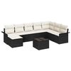 vidaXL Tuin Sofa Set 9 st Zwart poly rattan
