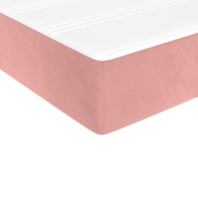 vidaXL Pocketveringmatras voor kinderen 80x160 cm fluweel roze