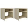 vidaXL Nachtkastjes 2 st 40x30x40 cm bewerkt hout sonoma eikenkleurig