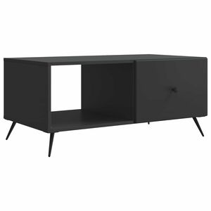 vidaXL Salontafel Zwart 90 x 50 x 40 cm Bewerkt hout
