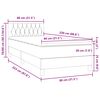 vidaXL Boxspring met matras fluweel roze 80x220 cm