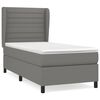 vidaXL Boxspring met matras stof donkergrijs 90x200 cm