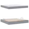 vidaXL Opbergbed met matras Lichtgrijs 200 x 200 cm Polyester