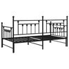 vidaXL Bedframe voor een daybed Zwart 107 x 203 cm Staal