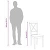 vidaXL Eetkamerstoelen 2 st massief hout rubber wit