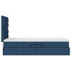 vidaXL Opslag bed met matras met matras Blauw 90 x 200 cm Polyester