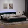 vidaXL Boxspring met matras en LED fluweel donkergroen 180x220 cm