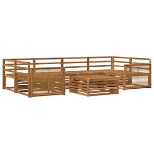 vidaXL Buiten bankenset 7 pcs Naturel Massief Acaciahout