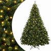 vidaXL Kunstmatige Inklapbare Kerstboom 210 cm 400 LED's Warmwit staal