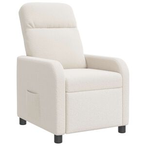 vidaXL Relaxfauteuil Cr&egrave;mekleurig Boucl&eacute;