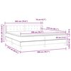 vidaXL Boxspring met matras fluweel roze 200x210 cm