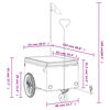 vidaXL Fietstrailer 30 kg ijzer zwart