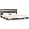 vidaXL Bedframe massief grenenhout grijs 120x200 cm