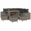 vidaXL Tuin Sofa Set 9 st Grijs poly rattan